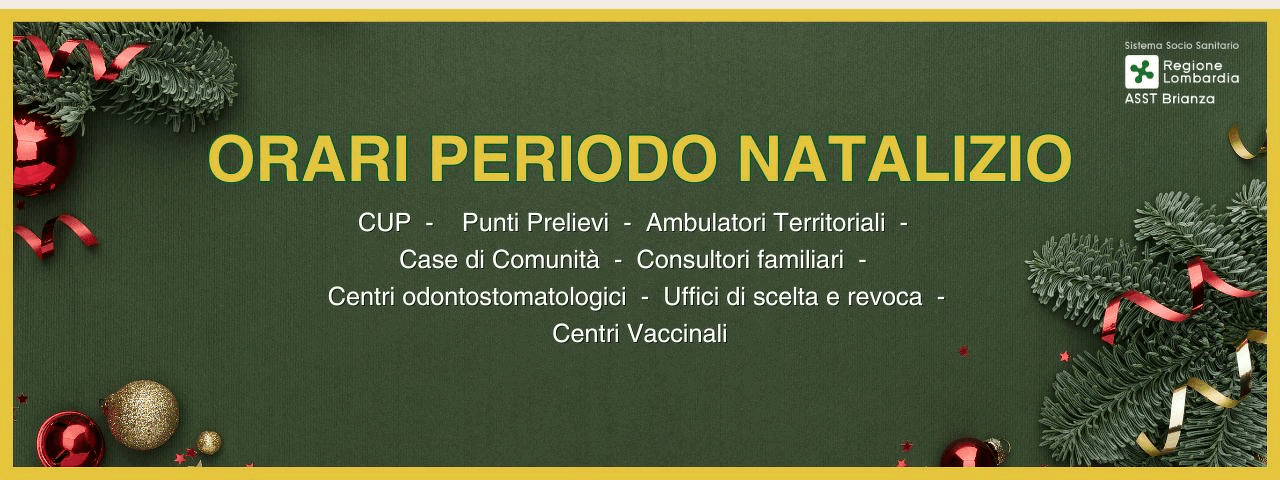 Orari periodo natalizio 2025